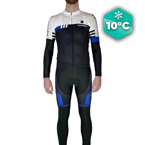 Tenue cycliste Automne Bleue et blanche - Pro+ tenue de cyclisme automne GT-Cycle Outdoor Store Avec XS 