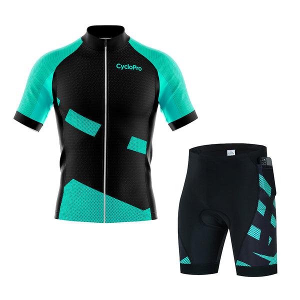 tenue cycliste ete turquoise poches 1