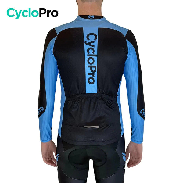 Tenue cycliste hiver bleue - Flash+ - DESTOCKAGE tenue de cyclisme hiver CycloPro 