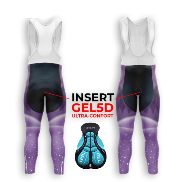 Winter Radfahren Outfit Violett - Schnee+