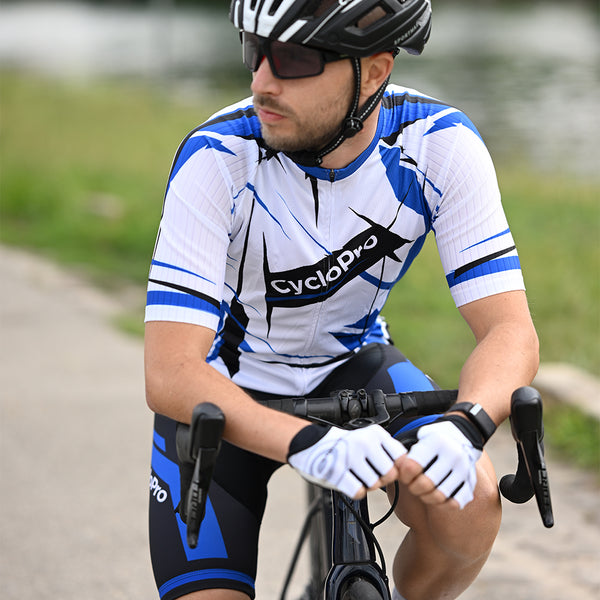 tenue cycliste homme bleu sensas 6