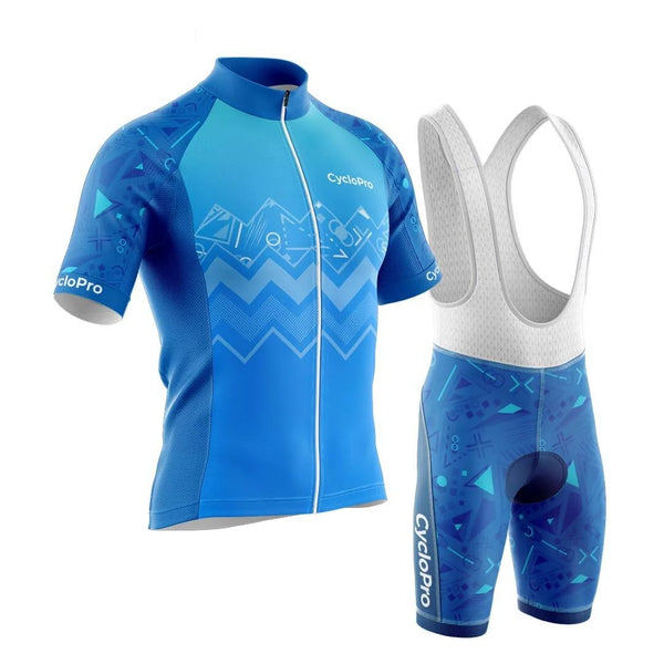 TENUE DE CYCLISME ÉTÉ HOMME BLEUE - GRAFIK+ Tenue de cyclisme été GT-Cycle Outdoor Store S 