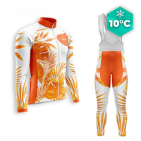 TENUE DE CYCLISTE AUTOMNE ORANGE HOMME - NATURA+ tenue de cyclisme hiver GT-Cycle Outdoor Store XS 