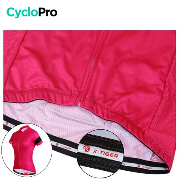 TENUE VÉLO DE ROUTE ROSE - ÉLÉGANCE+ Tenue de cyclisme été CycloPro 