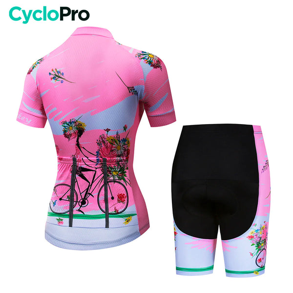 tenue velo de route rose happy 2