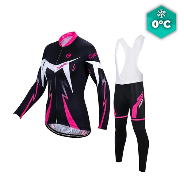 Tenue Vélo Hiver Rose - Confort+ tenue thermique femme GT-Cycle Outdoor Store Avec bretelles XS 