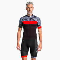 tenue cycliste ete camoride rouge