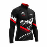 Maillot cycliste hiver noir et rouge - Route des cols 1