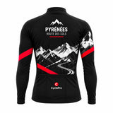 Maillot cycliste hiver noir et rouge - Route des cols 2