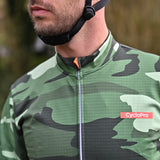 veste thermique cyclisme militaire verte feuille 7