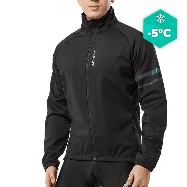 Veste Thermique Cyclisme Noire - Mountain+ Veste thermique velo CycloPro M 