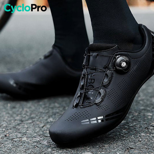 Chaussures Noires Route/VTT- Road+ - DESTOCKAGE Chassures plates vélo CycloPro 
