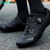 Chaussures Route/VTT Noires - Plate+ Chassures plates vélo CycloPro 