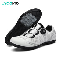 Chaussures de vélo Route/VTT blanches - Plate+ Chassures de vélo CycloPro 36 