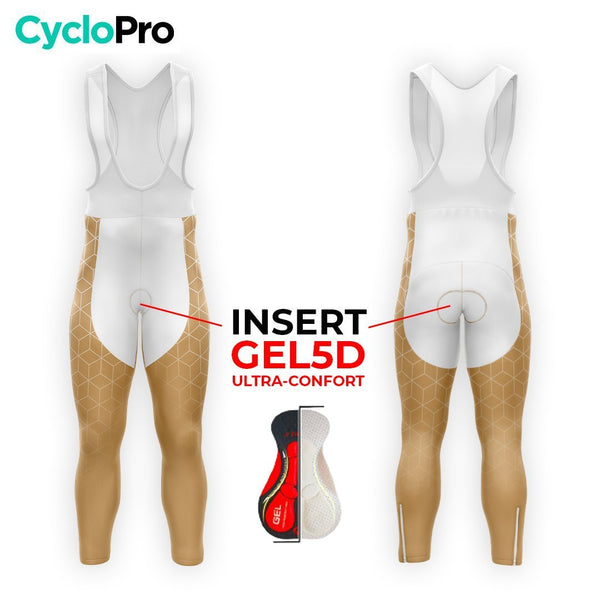 COLLANT CYCLISTE AUTOMNE HOMME MARRON - CUBIC+ cuissard long homme GT-Cycle Outdoor Store 