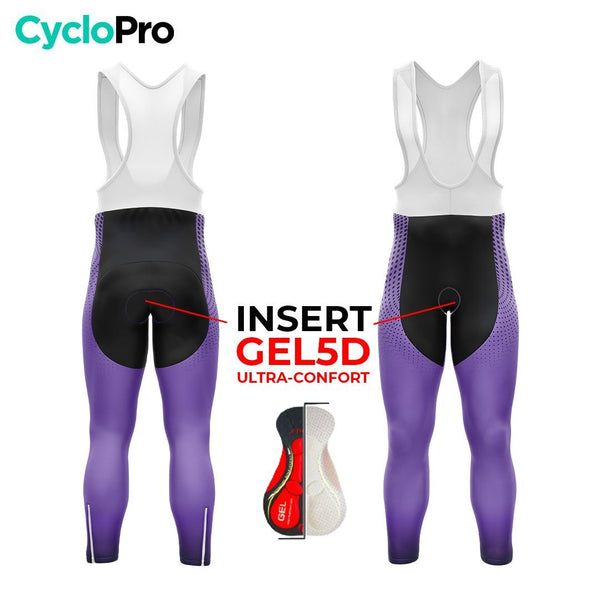 COLLANT CYCLISTE AUTOMNE HOMME VIOLET - DIMENSION+ cuissard long homme GT-Cycle Outdoor Store 
