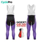 COLLANT CYCLISTE AUTOMNE HOMME VIOLET - DIMENSION+ cuissard long homme GT-Cycle Outdoor Store 