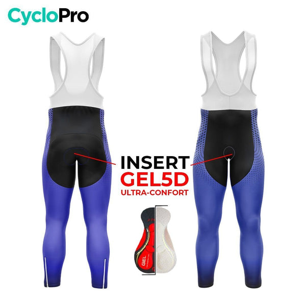 COLLANT CYCLISTE HIVER HOMME / BLEU - DIMENSION+ - DESTOCKAGE cuissard long homme CycloPro 