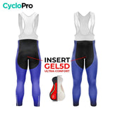 COLLANT CYCLISTE HIVER HOMME / BLEU - DIMENSION+ - DESTOCKAGE cuissard long homme CycloPro 