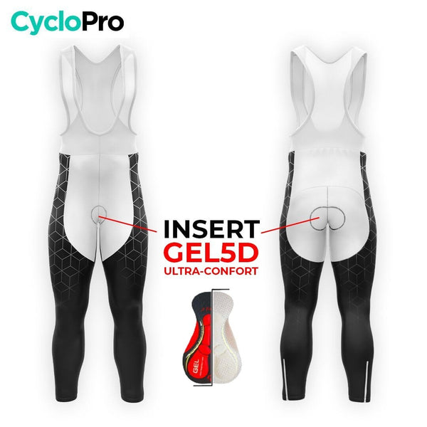 COLLANT CYCLISTE HIVER HOMME / NOIR - CUBIC+ - DESTOCKAGE cuissard long homme CycloPro 