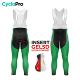 COLLANT CYCLISTE HIVER HOMME / VERT - COCCINELLE+ cuissard long homme GT-Cycle Outdoor Store 