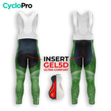 COLLANT CYCLISTE HIVER HOMME VERT - SNOW+ cuissard long homme GT-Cycle Outdoor Store 