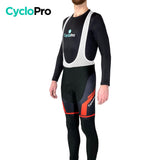 COLLANT CYCLISTE THERMIQUE ROUGE - HIVER - HOMME - DESTOCKAGE Cuissard long pour homme GT-Cycle Outdoor Store 
