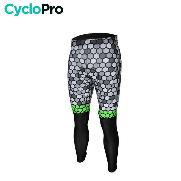 COLLANT CYCLISTE VERT ATMOSPHÈRE+ - AUTOMNE - HOMME cuissard long homme GT-Cycle Outdoor Store XS Sans Bretelles 