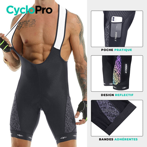 Cuissard Cyclisme et VTT - Reflect+ - DESTOCKAGE Cuissard court homme CycloPro 