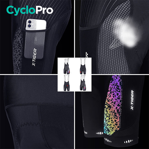 Cuissard Cyclisme et VTT - Reflect+ - DESTOCKAGE Cuissard court homme CycloPro 