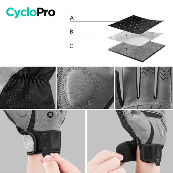 Gants montants hiver - Protect+ Gants vélo hiver CycloPro 