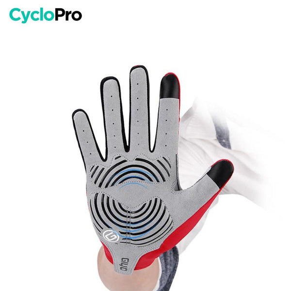 Gants vélo d'automne Rouge - Skin+ gants vélo CycloPro 