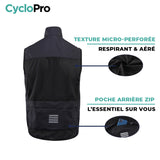 Gilet Coupe-vent - Light & Protect - DESTOCKAGE gilet coupe-vent CycloPro 