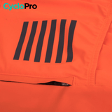 MAILLOT DE CYCLISME AUTOMNE ORANGE - PRO FIT maillot automne cyclisme CycloPro 