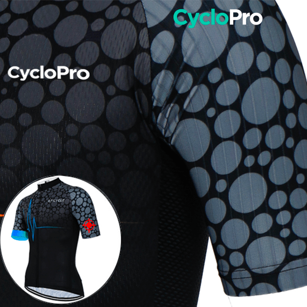 Maillot de cyclisme Bleu - Pulsation+ Maillot court cyclisme GT-Cycle Outdoor Store 