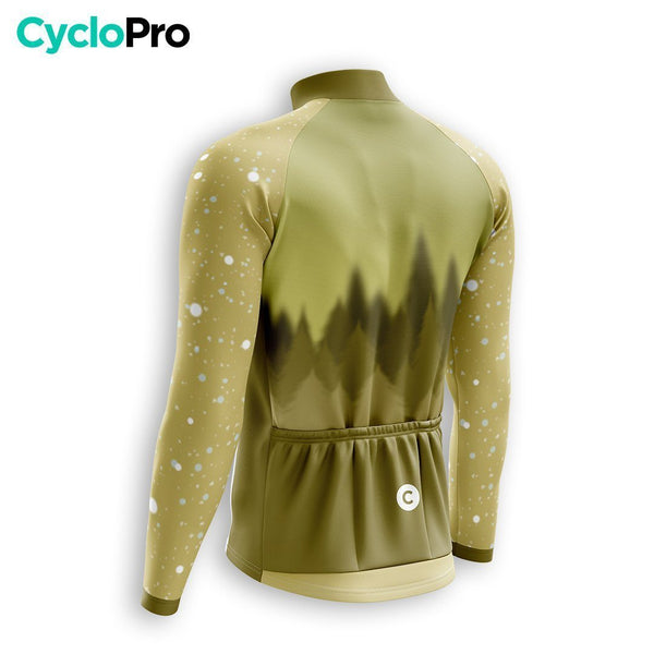 MAILLOT LONG DE CYCLISME AUTOMNE JAUNE - SNOW+ Maillot thermique homme GT-Cycle Outdoor Store 