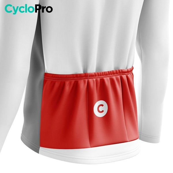 MAILLOT LONG DE CYCLISME - AUTOMNE - MONT VENTOUX - DESTOCKAGE Maillot thermique homme CycloPro 