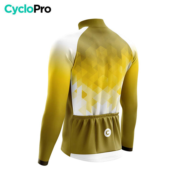 MAILLOT LONG DE CYCLISME AUTONOMNE JAUNE - CRISTAL+ maillot cyclisme automne GT-Cycle Outdoor Store 