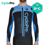 MAILLOT LONG DE CYCLISME BLEU - HIVER - FLASH+ Maillot thermique homme GT-Cycle Outdoor Store XS 