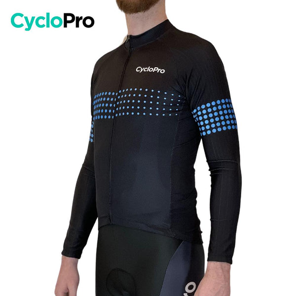 MAILLOT LONG DE CYCLISME BLEU - HIVER - LIBERTY+ Maillot thermique homme GT-Cycle Outdoor Store 