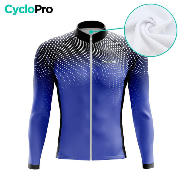 MAILLOT LONG DE CYCLISME HIVER BLEU - COCCINELLE+ Maillot thermique homme GT-Cycle Outdoor Store 