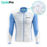 MAILLOT LONG DE CYCLISME HIVER BLEU - CUBIC+ Maillot thermique homme GT-Cycle Outdoor Store 