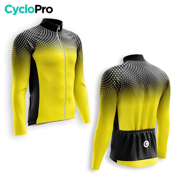 MAILLOT LONG DE CYCLISME HIVER JAUNE - COCCINELLE+ Maillot thermique homme GT-Cycle Outdoor Store 