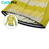 MAILLOT LONG DE CYCLISME JAUNE - AUTOMNE - ÉVASION+ Maillot long pour homme GT-Cycle Outdoor Store 