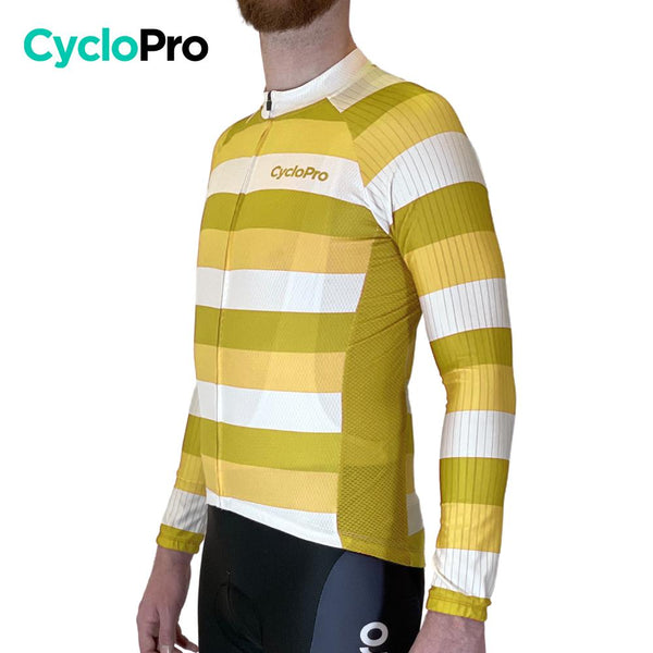 MAILLOT LONG DE CYCLISME JAUNE - AUTOMNE - ÉVASION+ Maillot long pour homme GT-Cycle Outdoor Store 