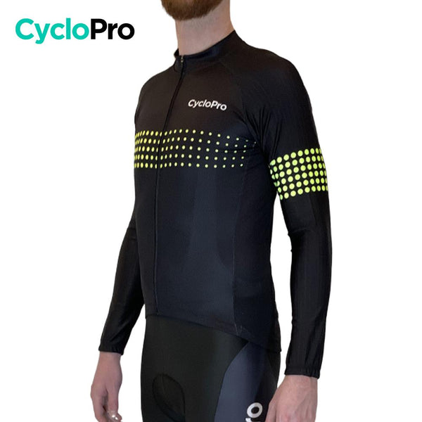 MAILLOT LONG DE CYCLISME JAUNE - AUTOMNE - LIBERTY+ Maillot long pour homme GT-Cycle Outdoor Store 