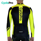 MAILLOT LONG DE CYCLISME JAUNE FLUO - HIVER - FLASH+ - DESTOCKAGE Maillot thermique homme GT-Cycle Outdoor Store 