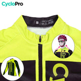 MAILLOT LONG DE CYCLISME JAUNE FLUO - HIVER - FLASH+ - DESTOCKAGE Maillot thermique homme GT-Cycle Outdoor Store 