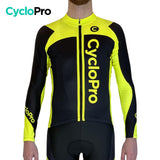 MAILLOT LONG DE CYCLISME JAUNE FLUO - HIVER - FLASH+ - DESTOCKAGE Maillot thermique homme GT-Cycle Outdoor Store XS 