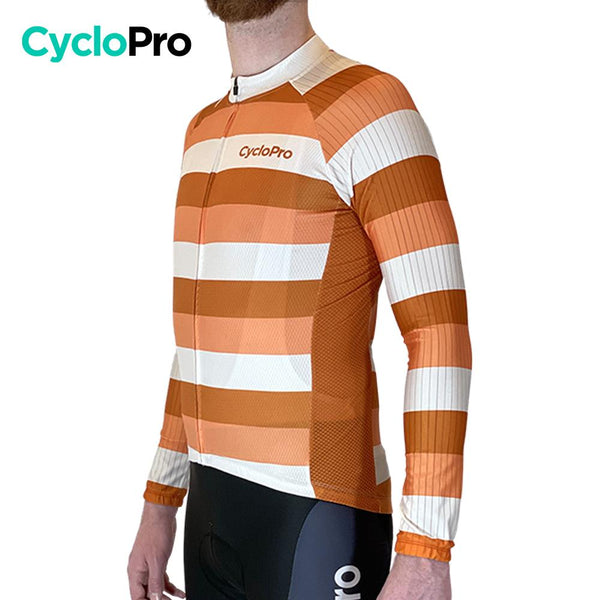 MAILLOT LONG DE CYCLISME ORANGE - AUTOMNE - ÉVASION+ Maillot long pour homme GT-Cycle Outdoor Store 